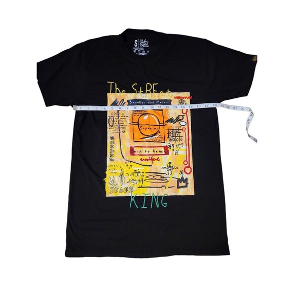 Bleecker and Mercer T-Shirt Men's Small Black The Street King Graphic Print Tee - Picture 5 of 6